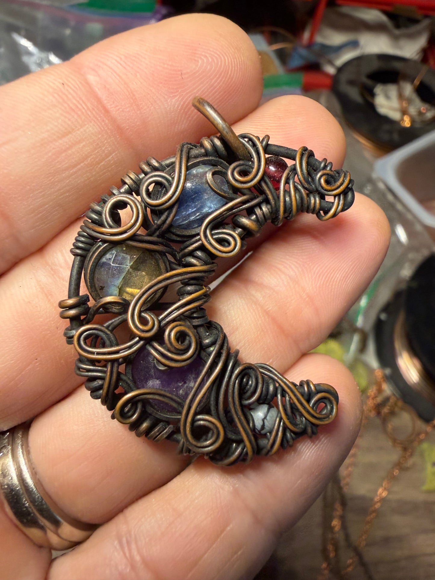 Chaos moon pendant