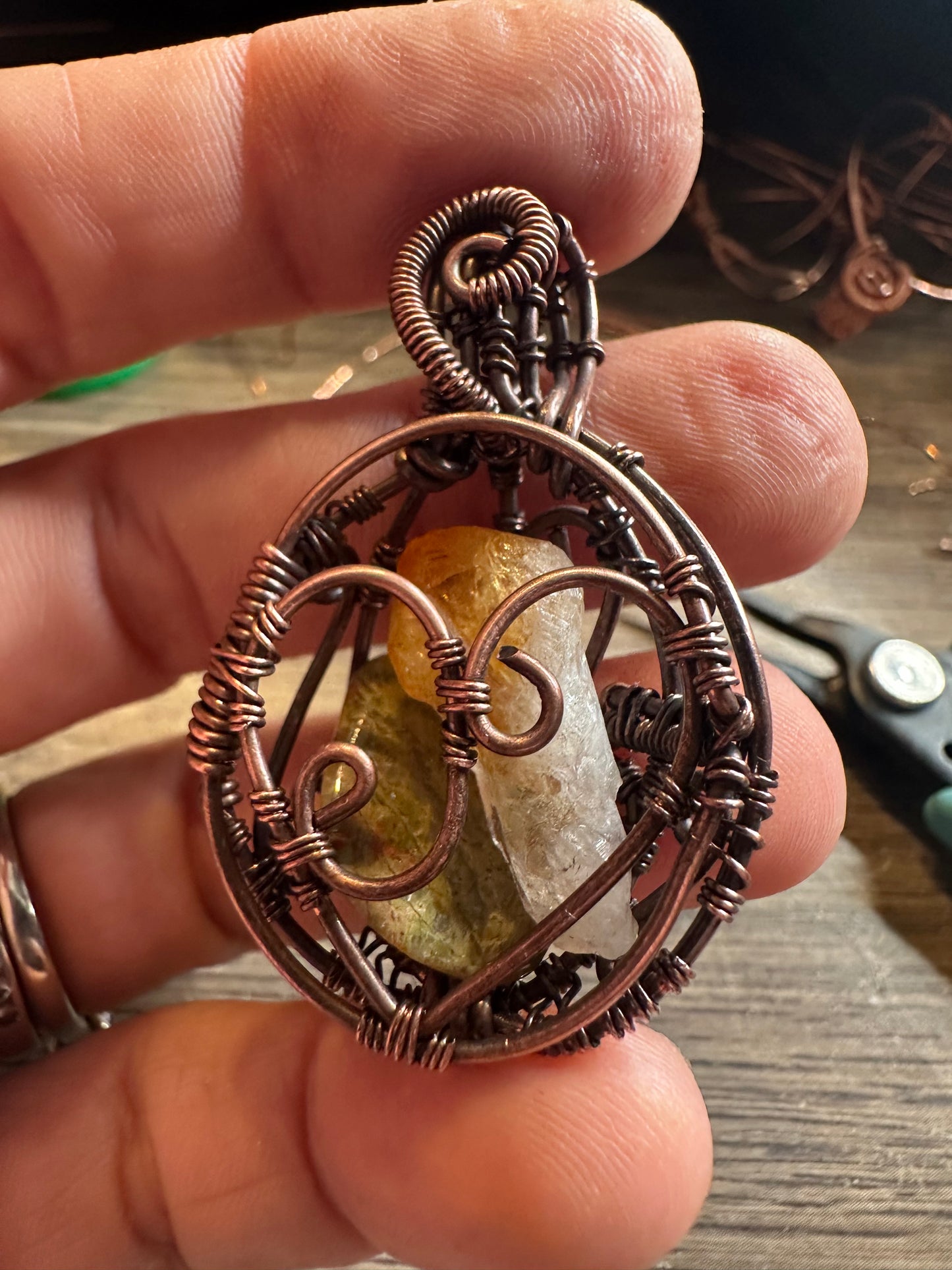 Mini interchangeable crystal locket pendant