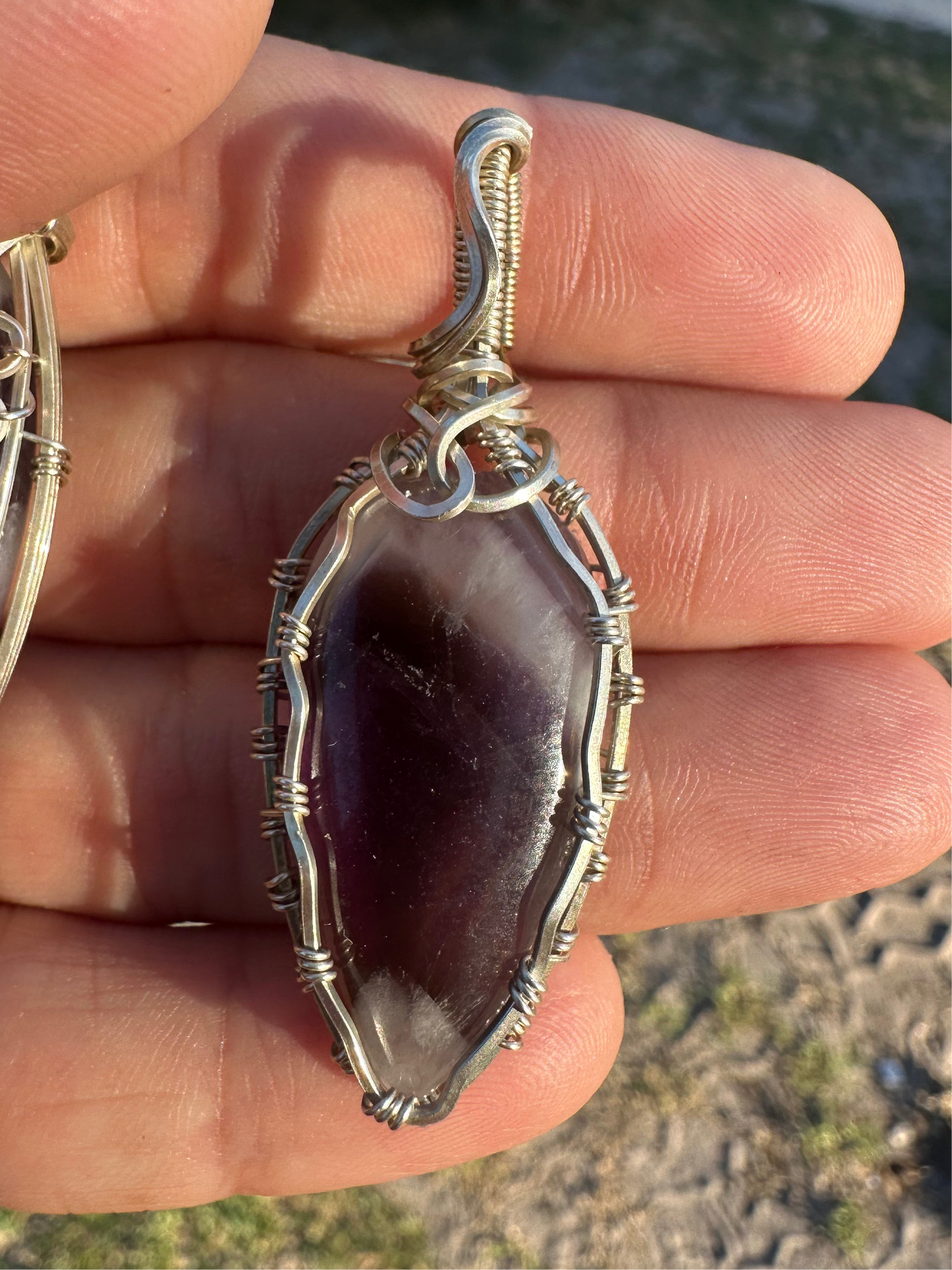 Amethyst sterling pendant
