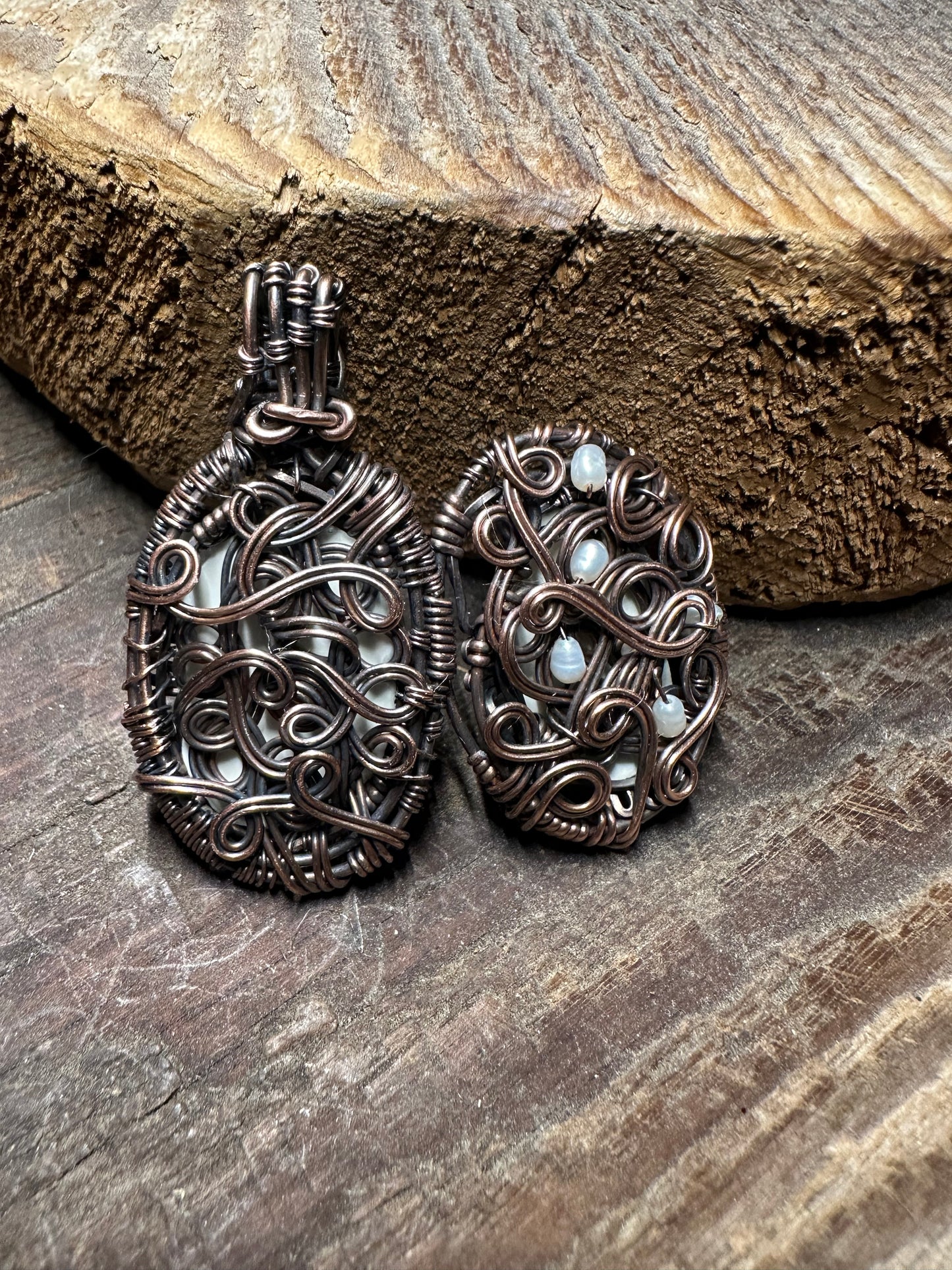 Picture locket copper pendant