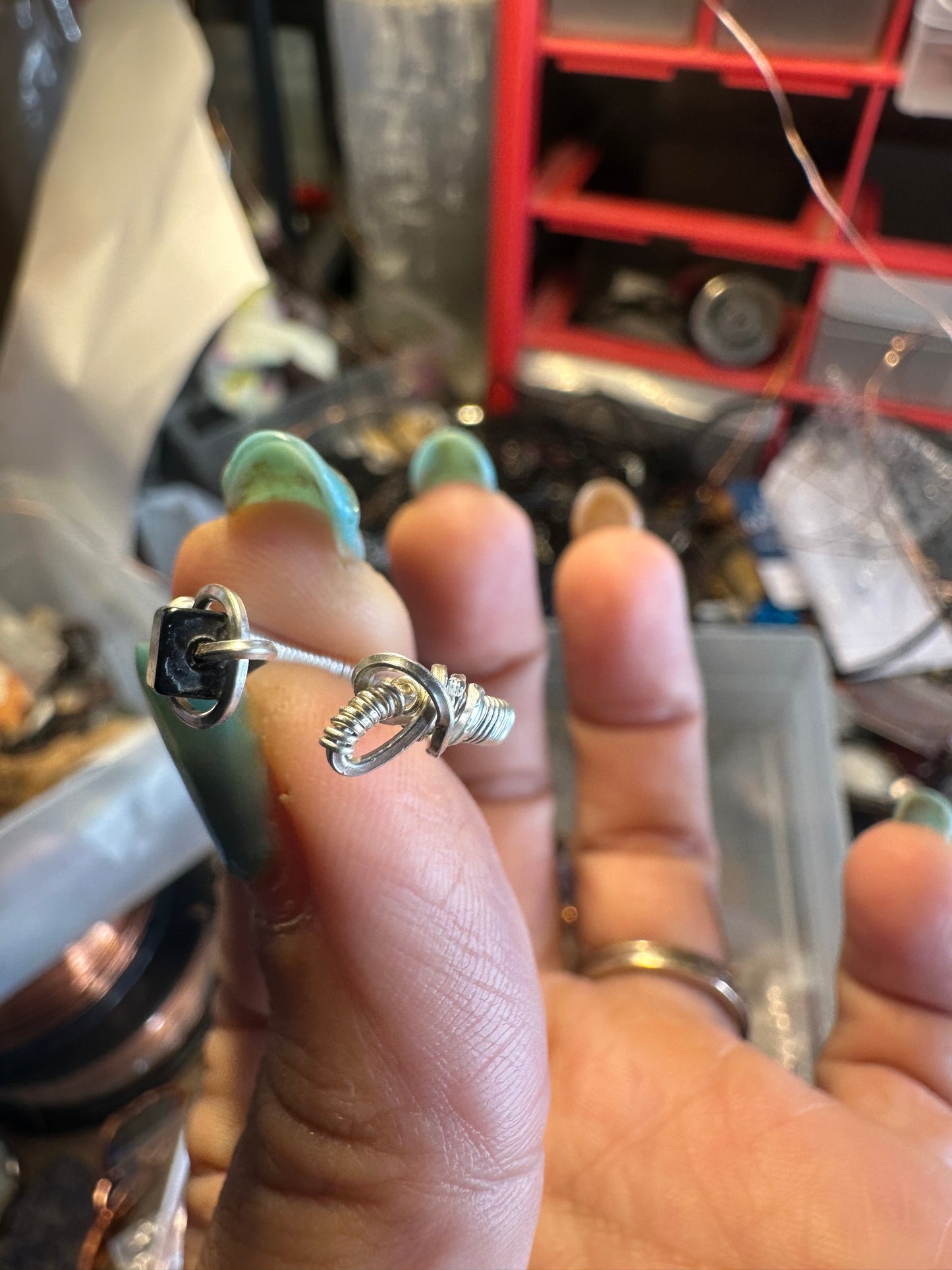 Hematite ring sterling