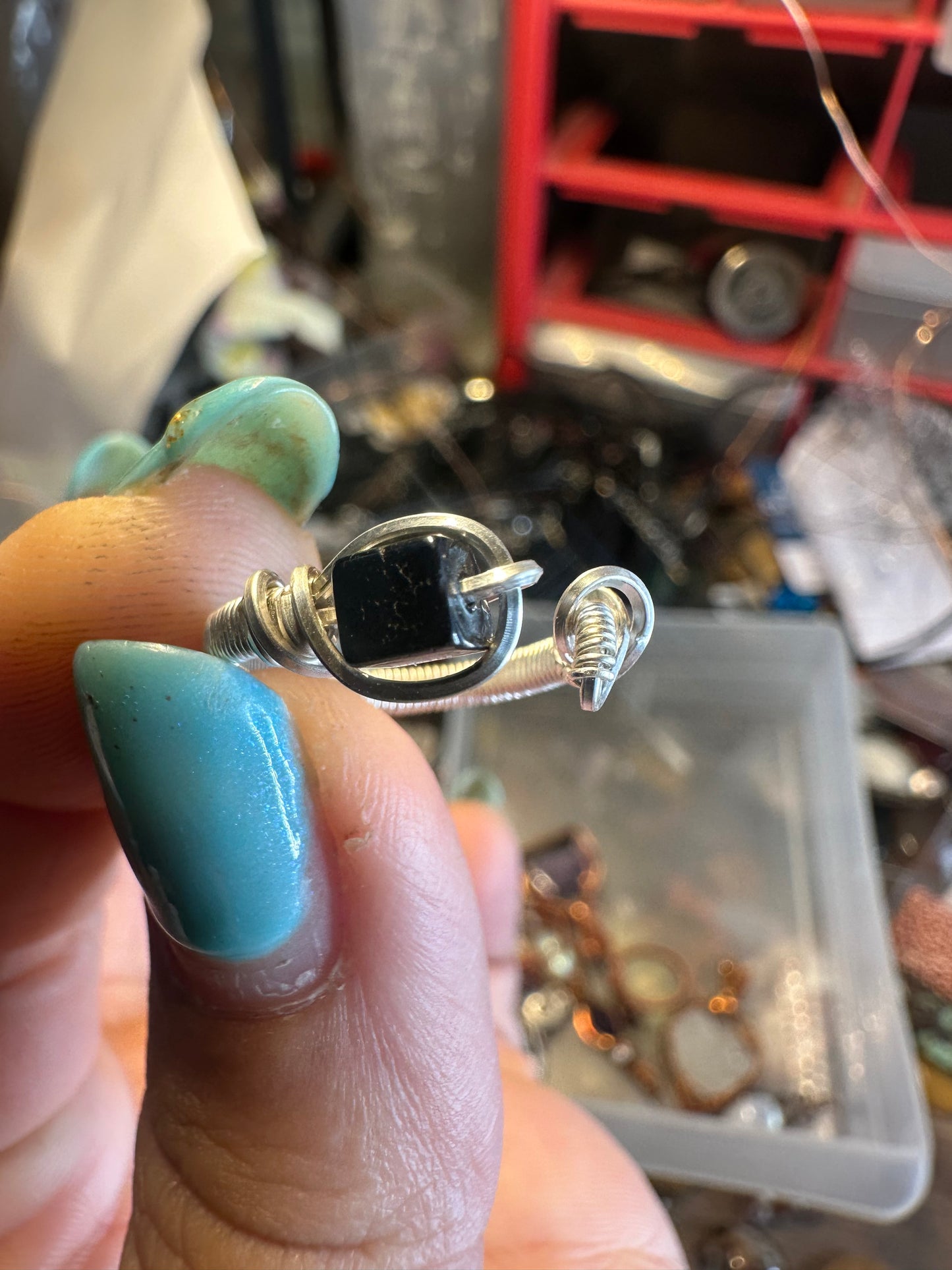 Hematite ring sterling