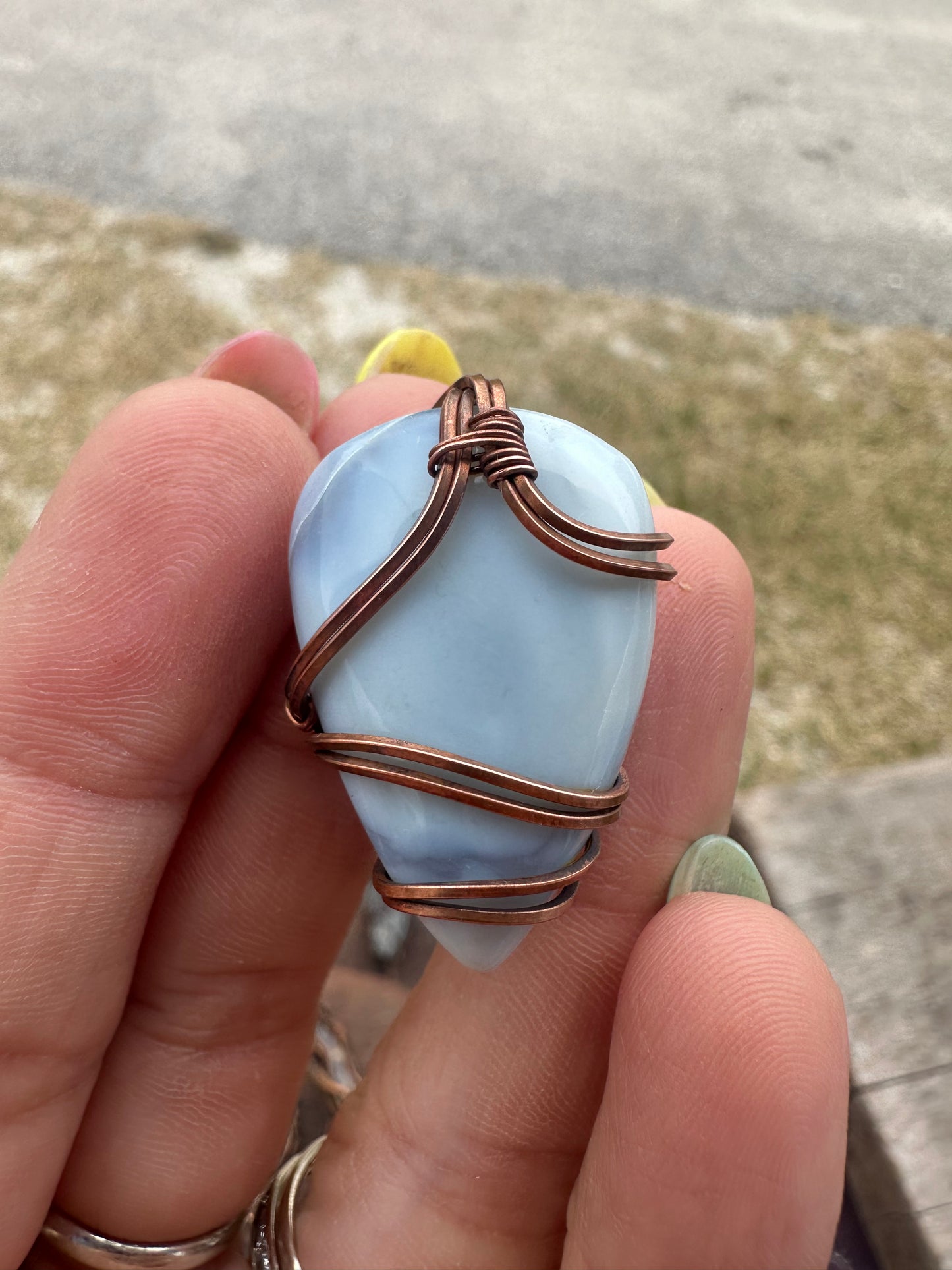 Blue opal car air vent