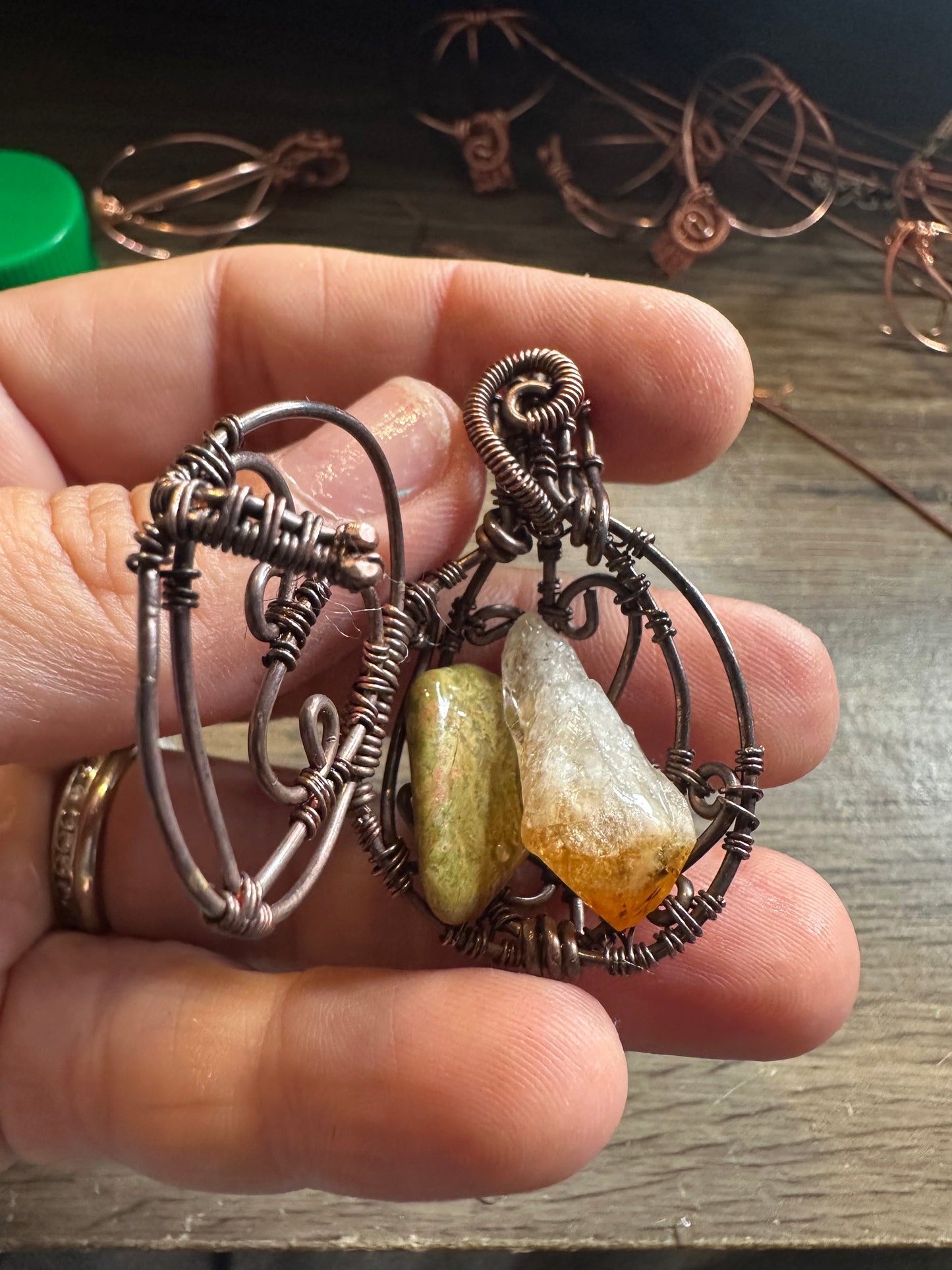Mini interchangeable crystal locket pendant
