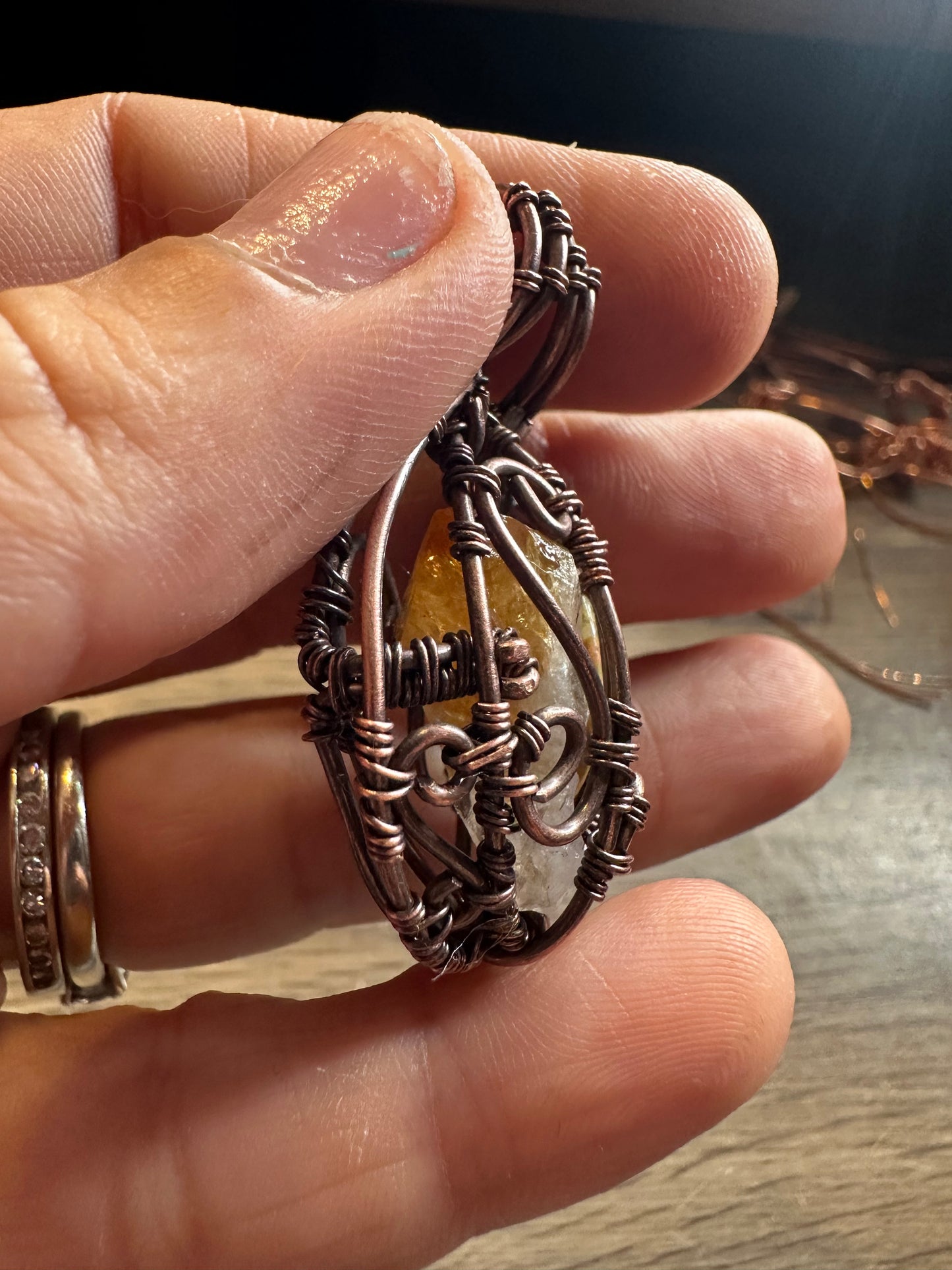 Mini interchangeable crystal locket pendant