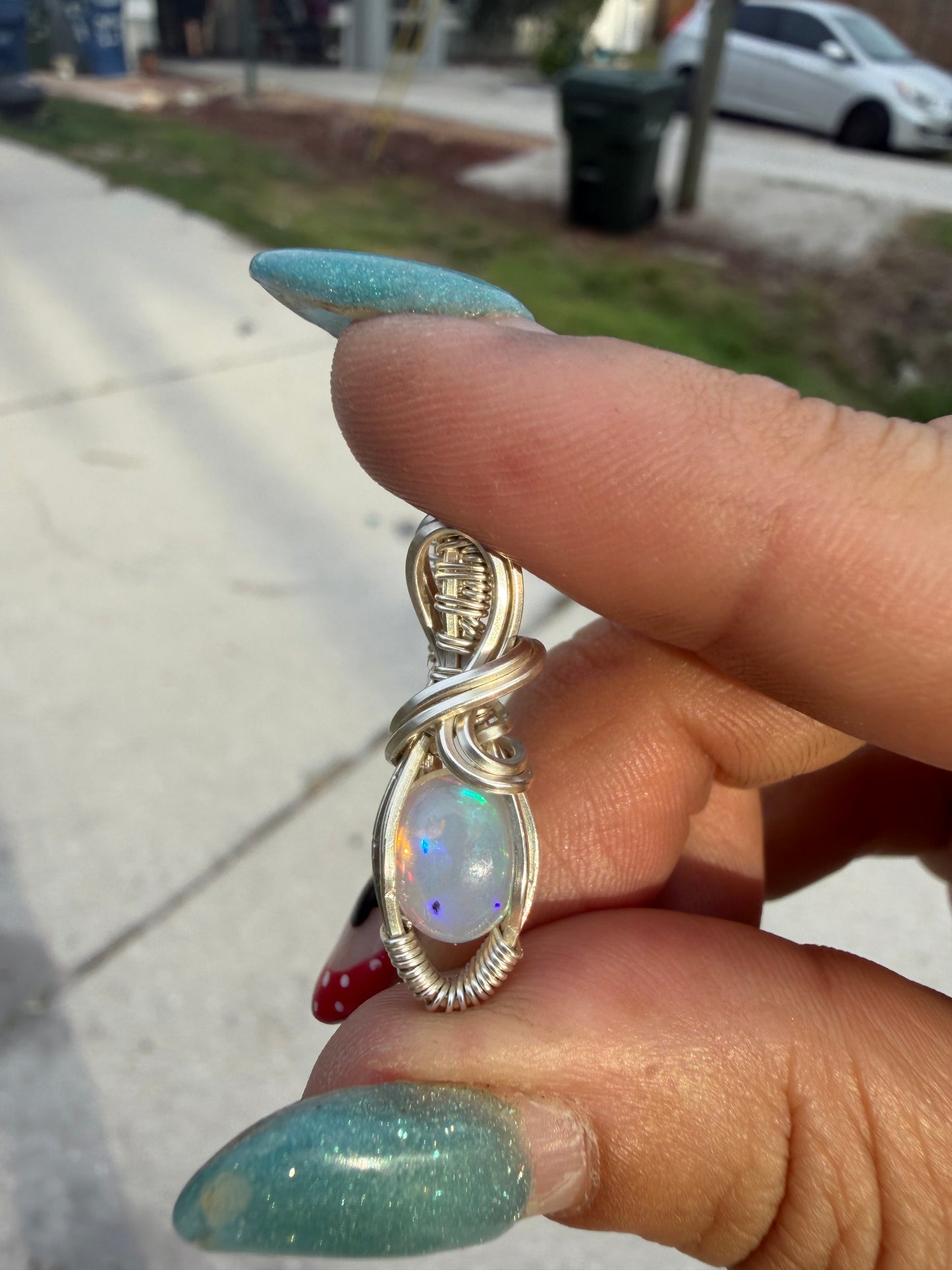 Mini Opal Sterling pendant