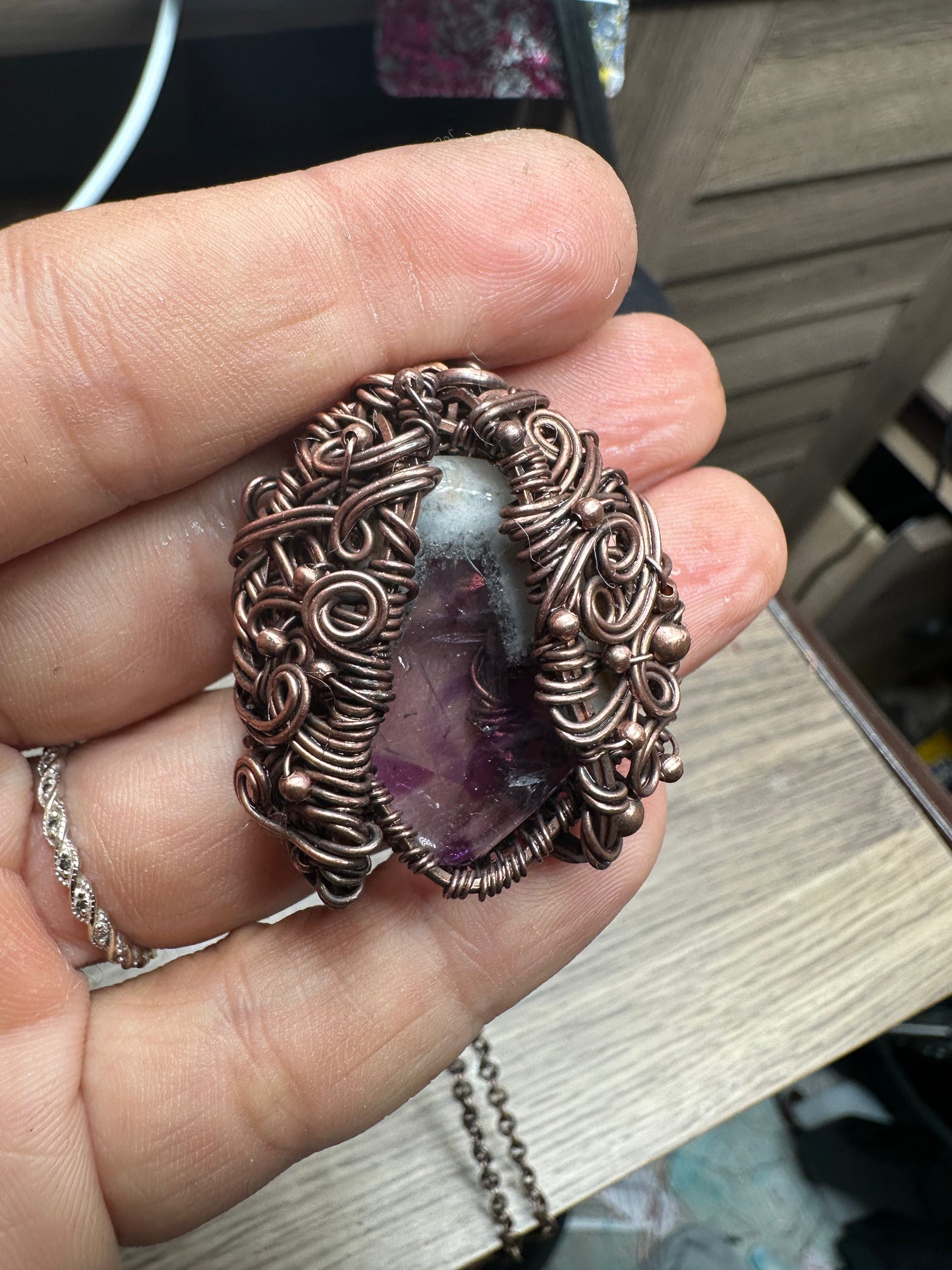 Trapiche amethyst slice
