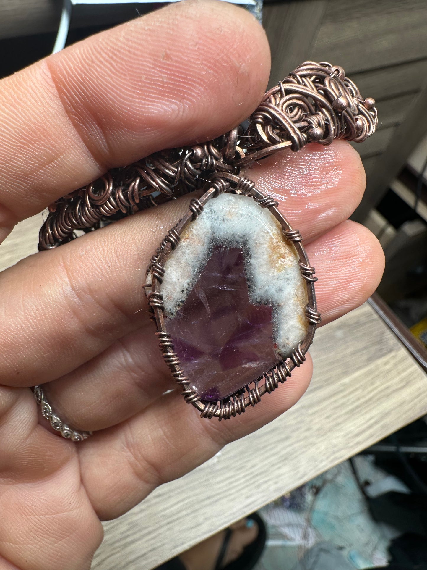 Trapiche amethyst slice