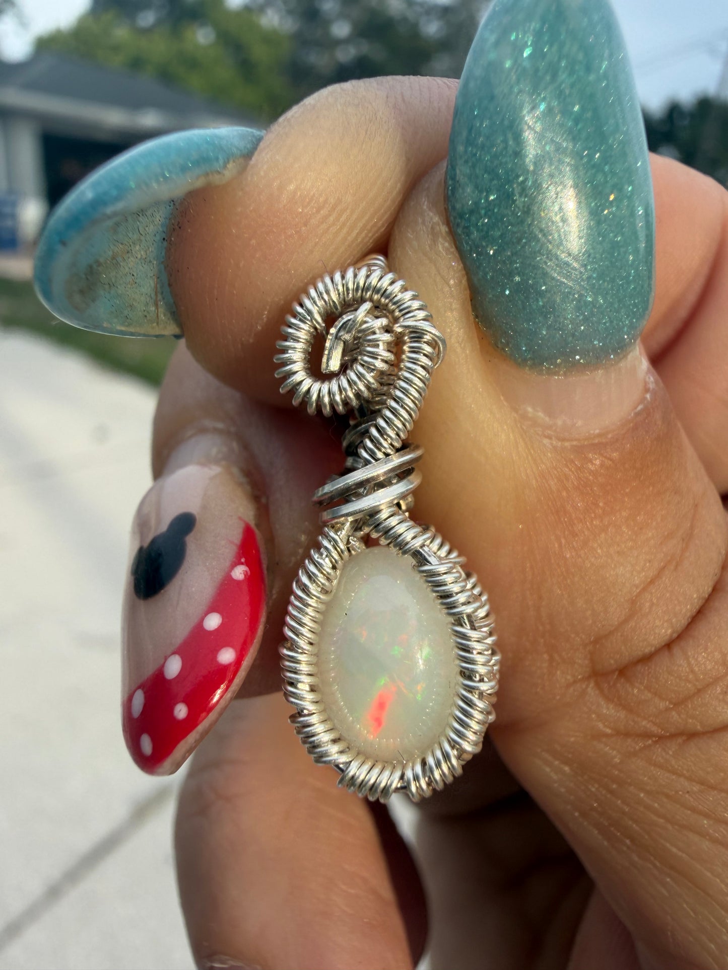 Opal Sterling pendant