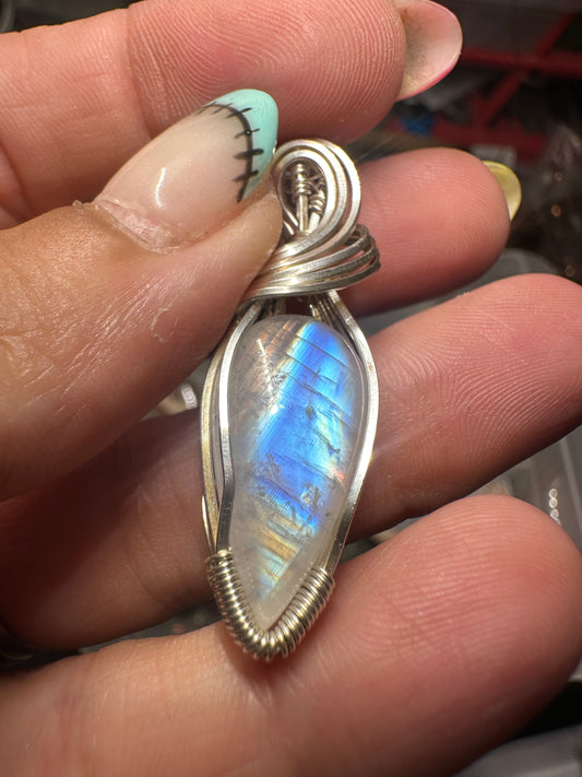 Moonstone sterling pendant