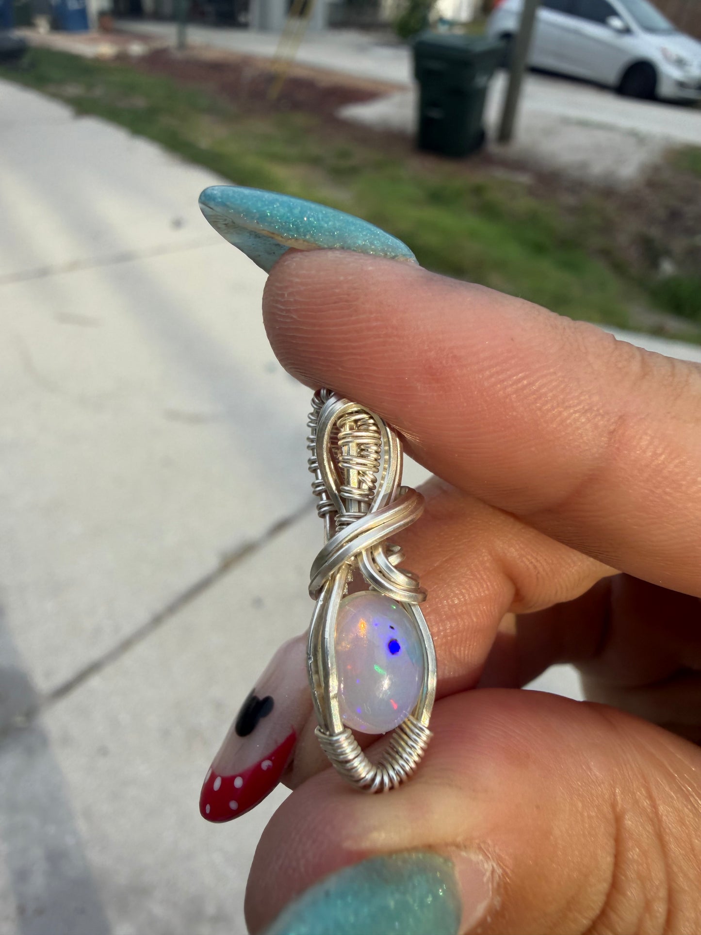 Mini Opal Sterling pendant