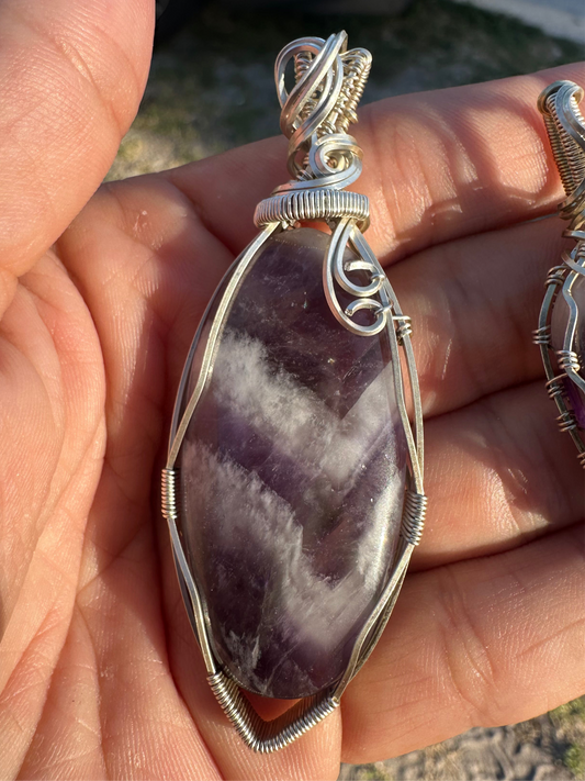 Amethyst sterling pendant