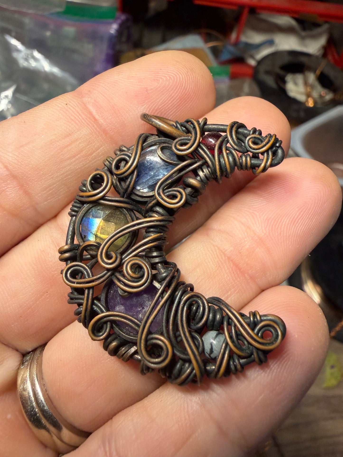 Chaos moon pendant
