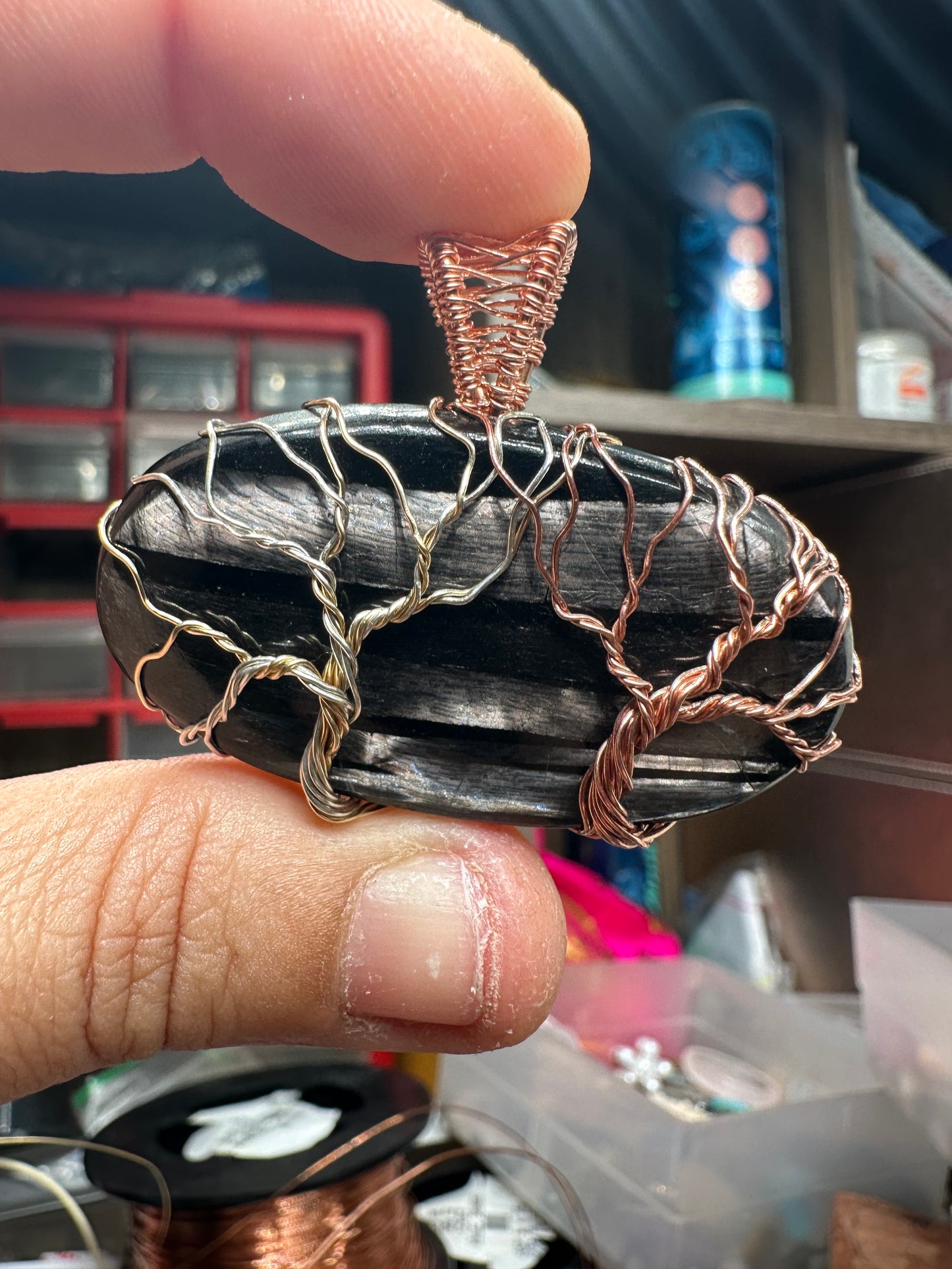 Double tree of life pendant