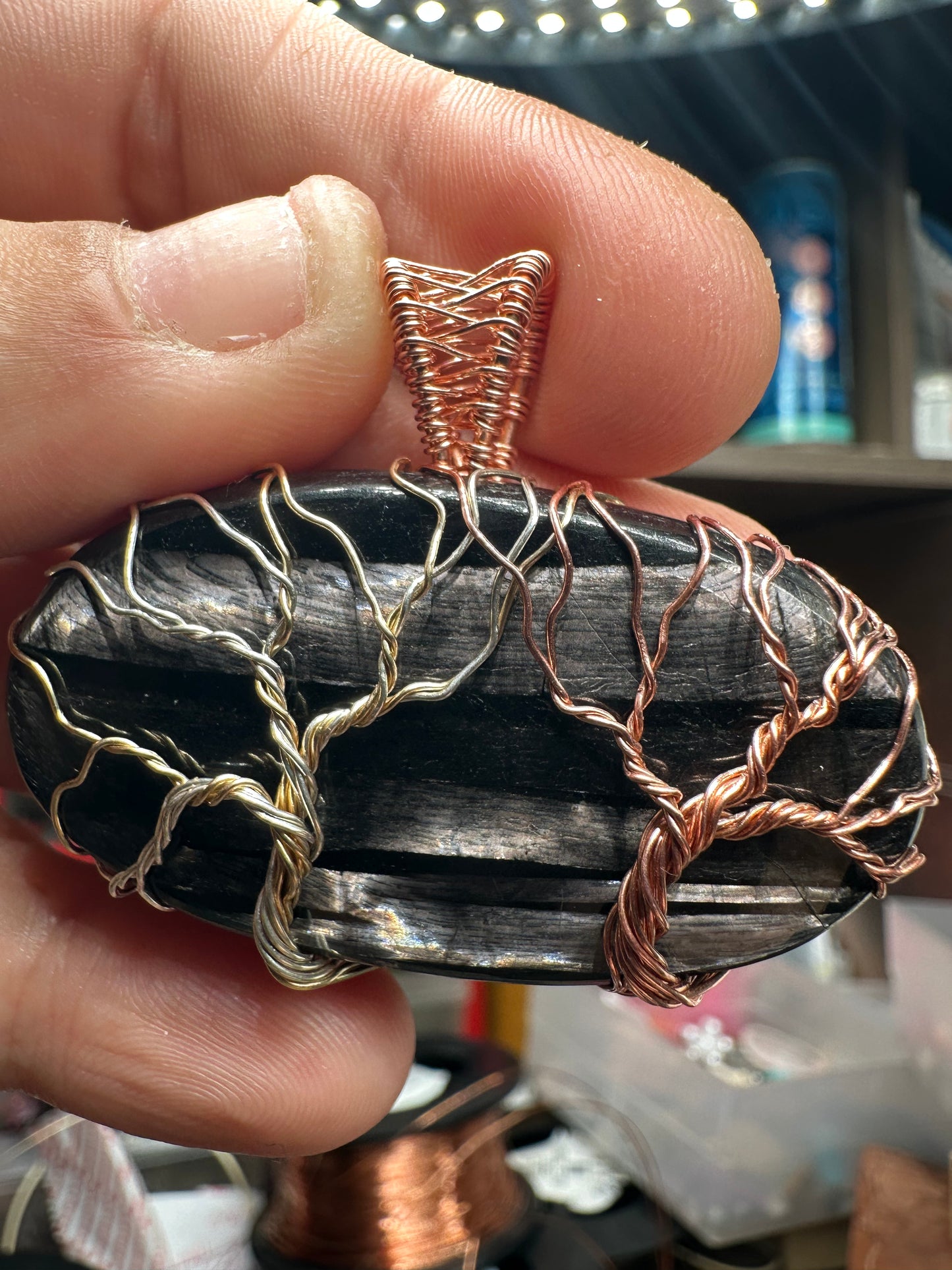 Double tree of life pendant