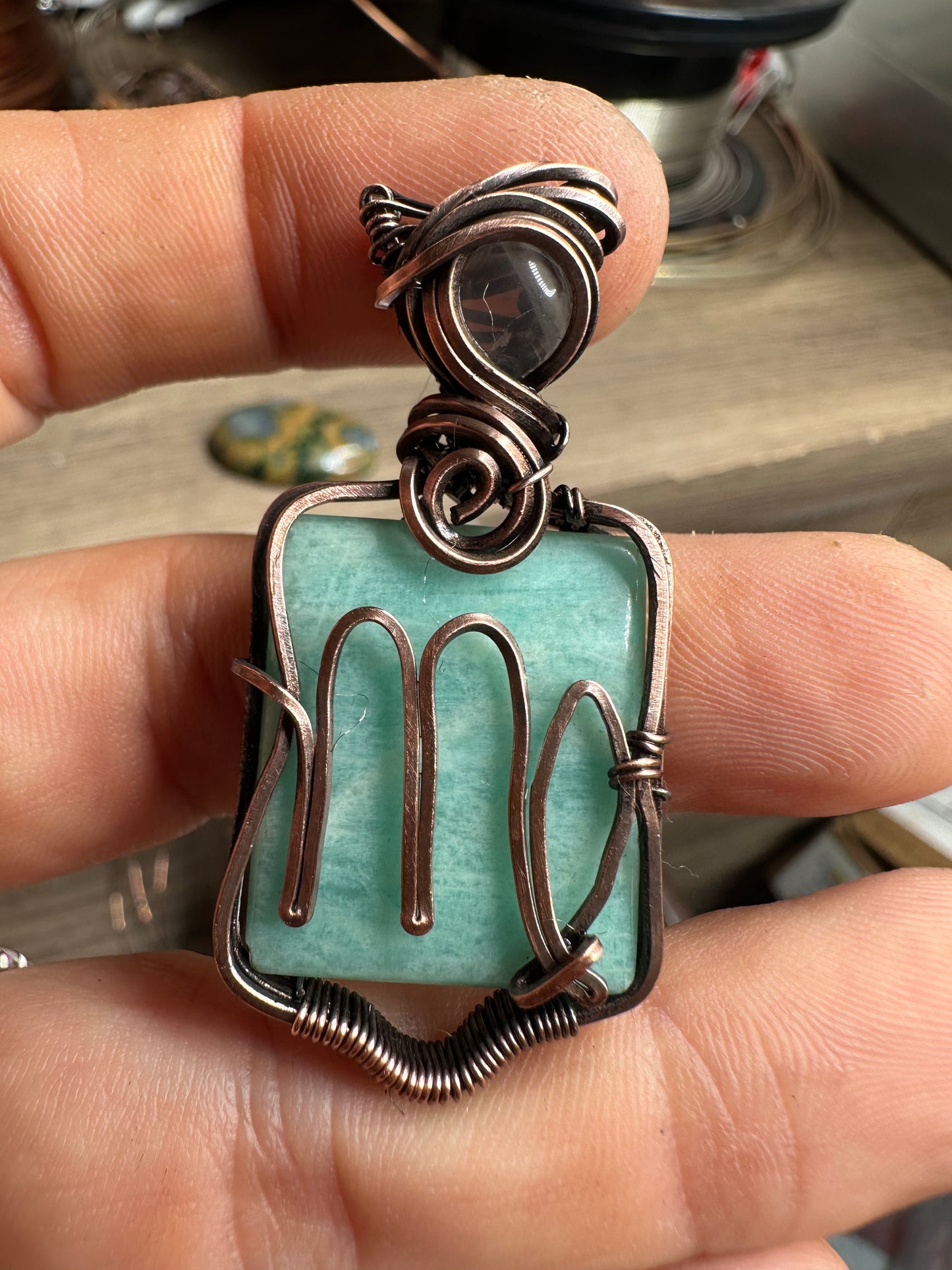 Virgo Amazonite Copper pendant