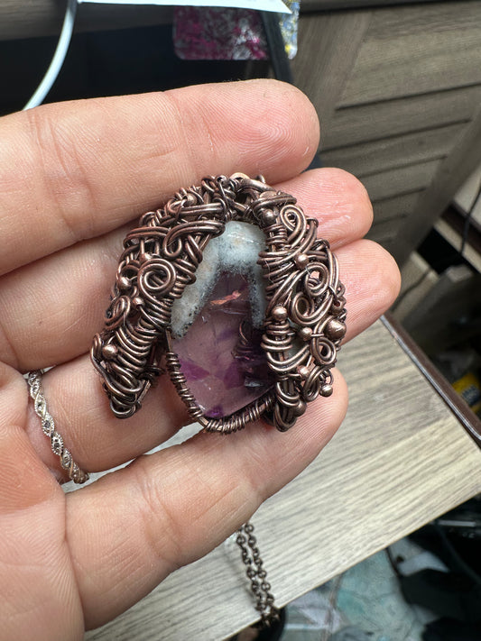 Trapiche amethyst slice