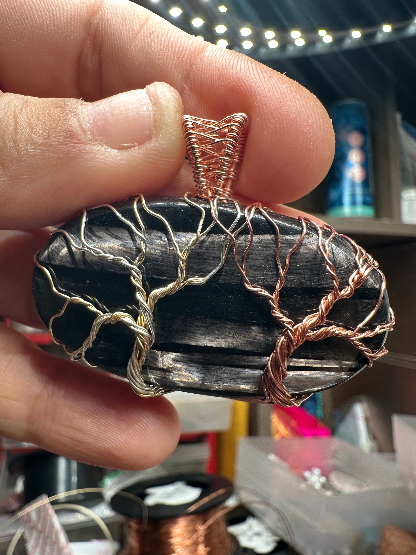 Double tree of life pendant