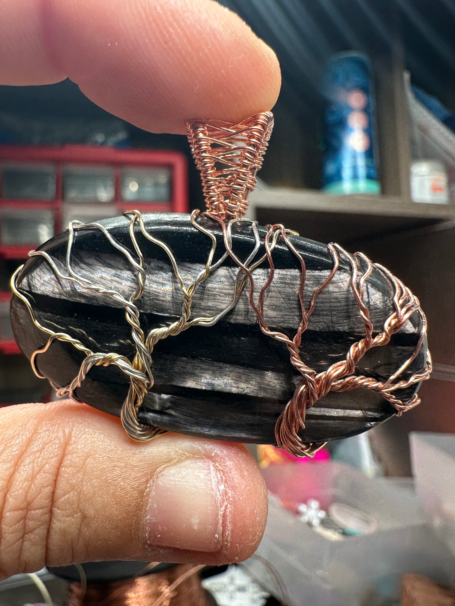 Double tree of life pendant